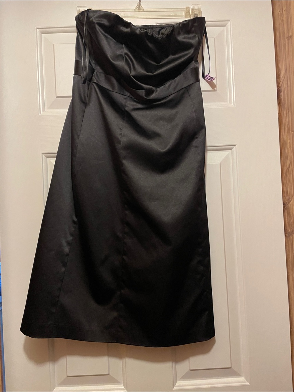 The Limited Black Strapless Satin Cocktail Dress